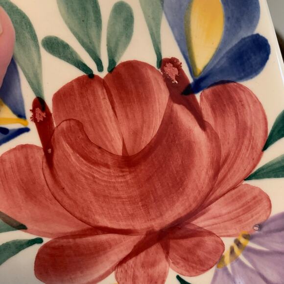 Vintage Rbein Ceramic Hand Painted Floral Kitchen Canister Set Made In Germany - Picture 3 of 16